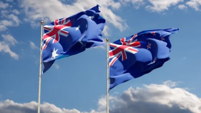 flags of Australia and New Zealand